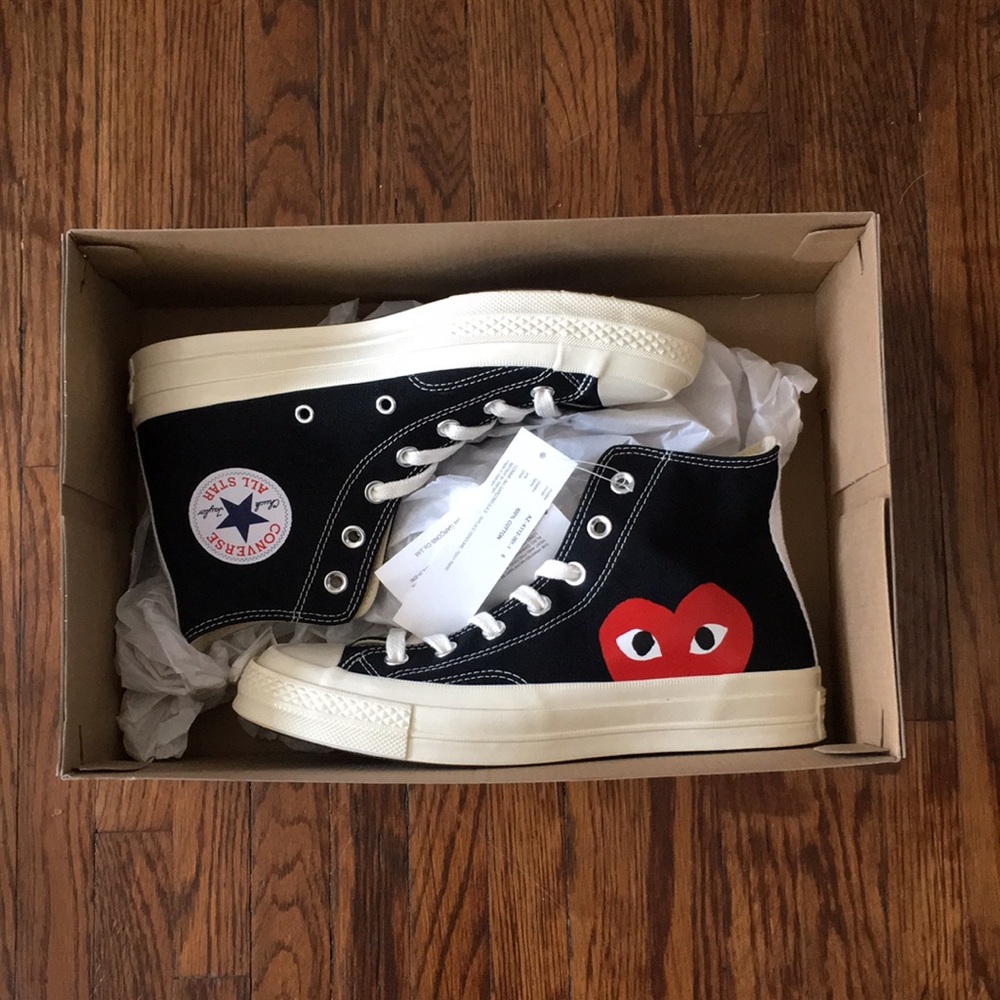 Comme des garçons black high top converse